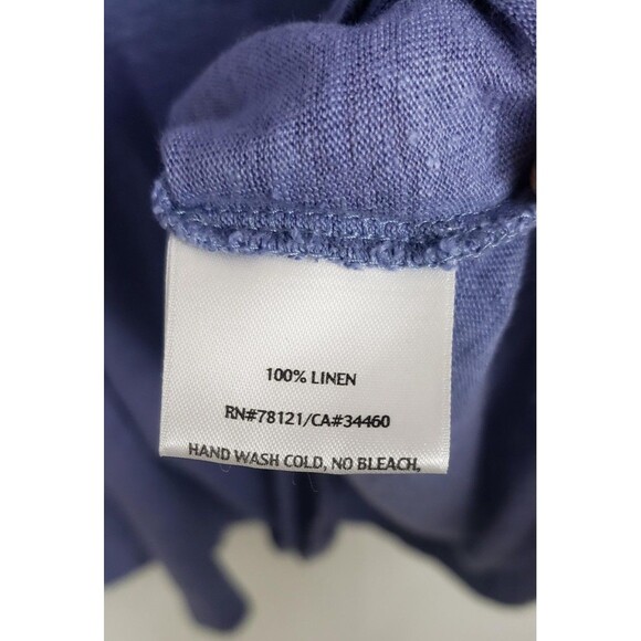 Eileen Fisher Tank Tops L Lot of 2 Gray Purple 100% Linen Slub Pleat Casual Flow - Picture 5 of 11